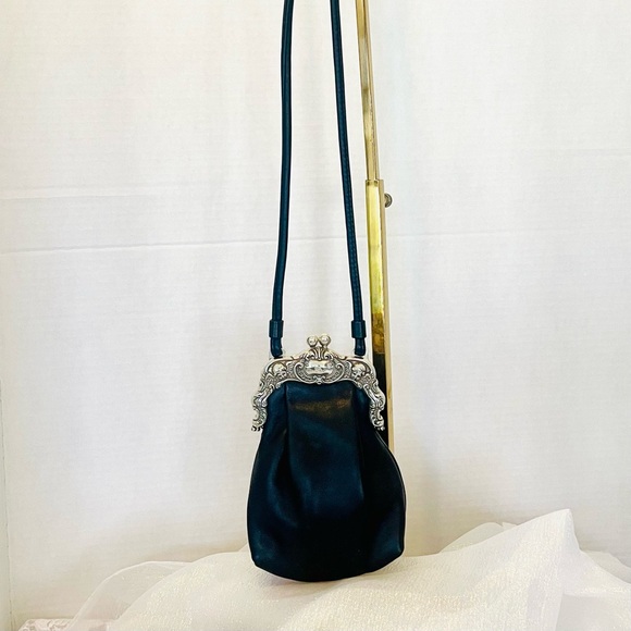 Brighton One World Handbags - Brighton One World bag small  Black Crossbody Kisslock Snap
Closure Pouch